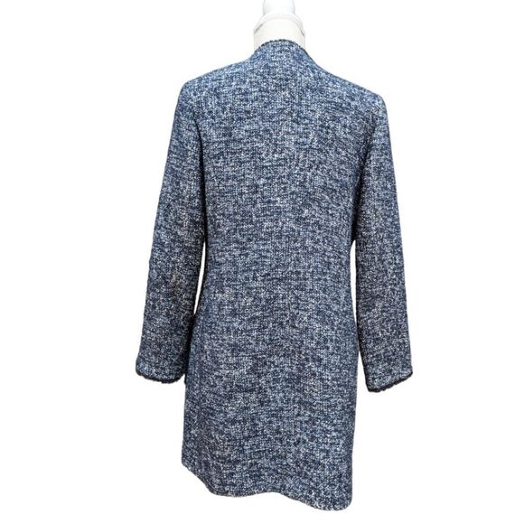 Helene London Women's Blue Tweed Coat Size M - Picture 2 of 9